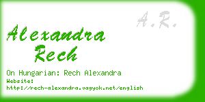 alexandra rech business card